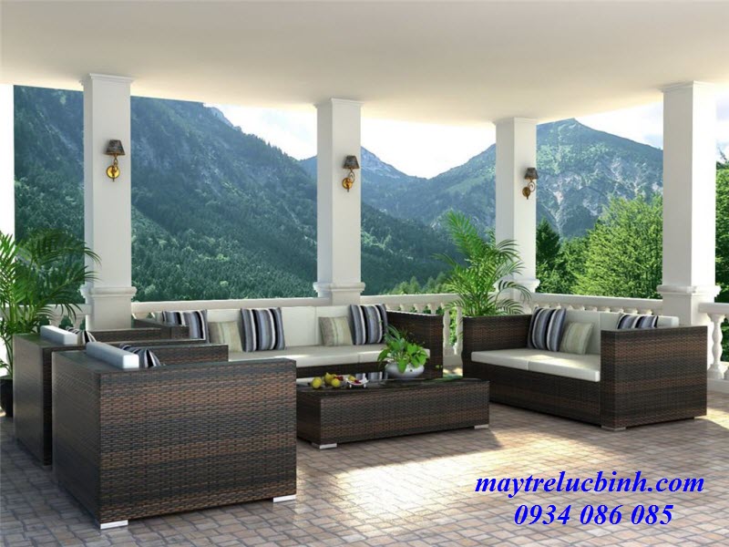 Sofa - salon nhựa giả mây RV327