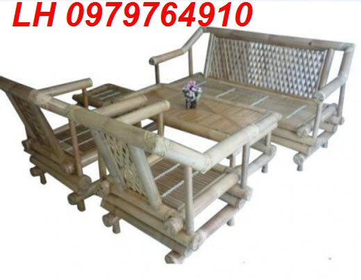 Bàn ghế mây tre BV38